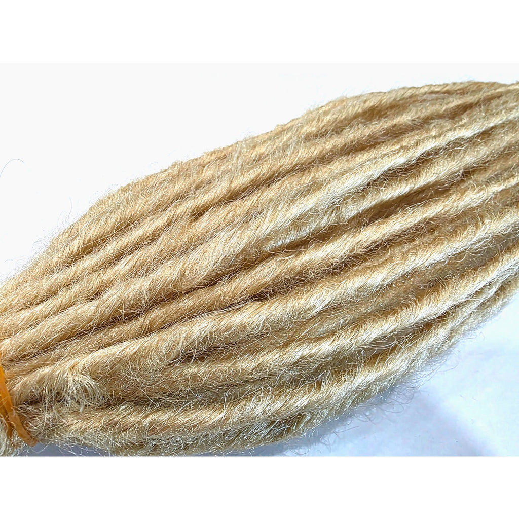 30 SE Single Ended Platinum Blonde Dread Dreadlock Hair Extensions Long Ends