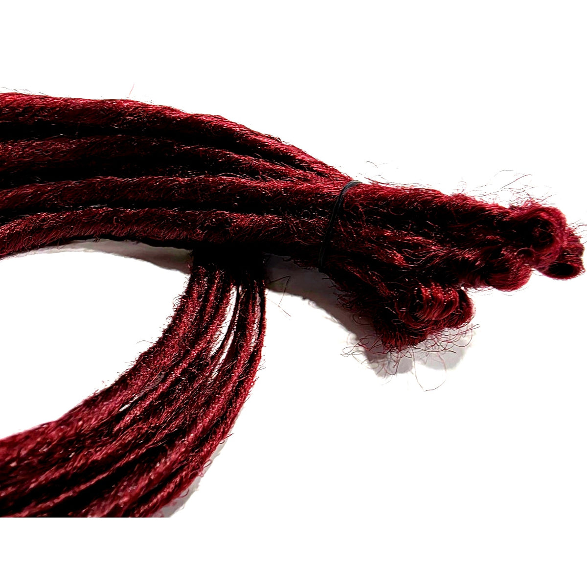 10 SE Single Ended Burgundy Red Synthetic Dreads Dreadlock Hair Extensions