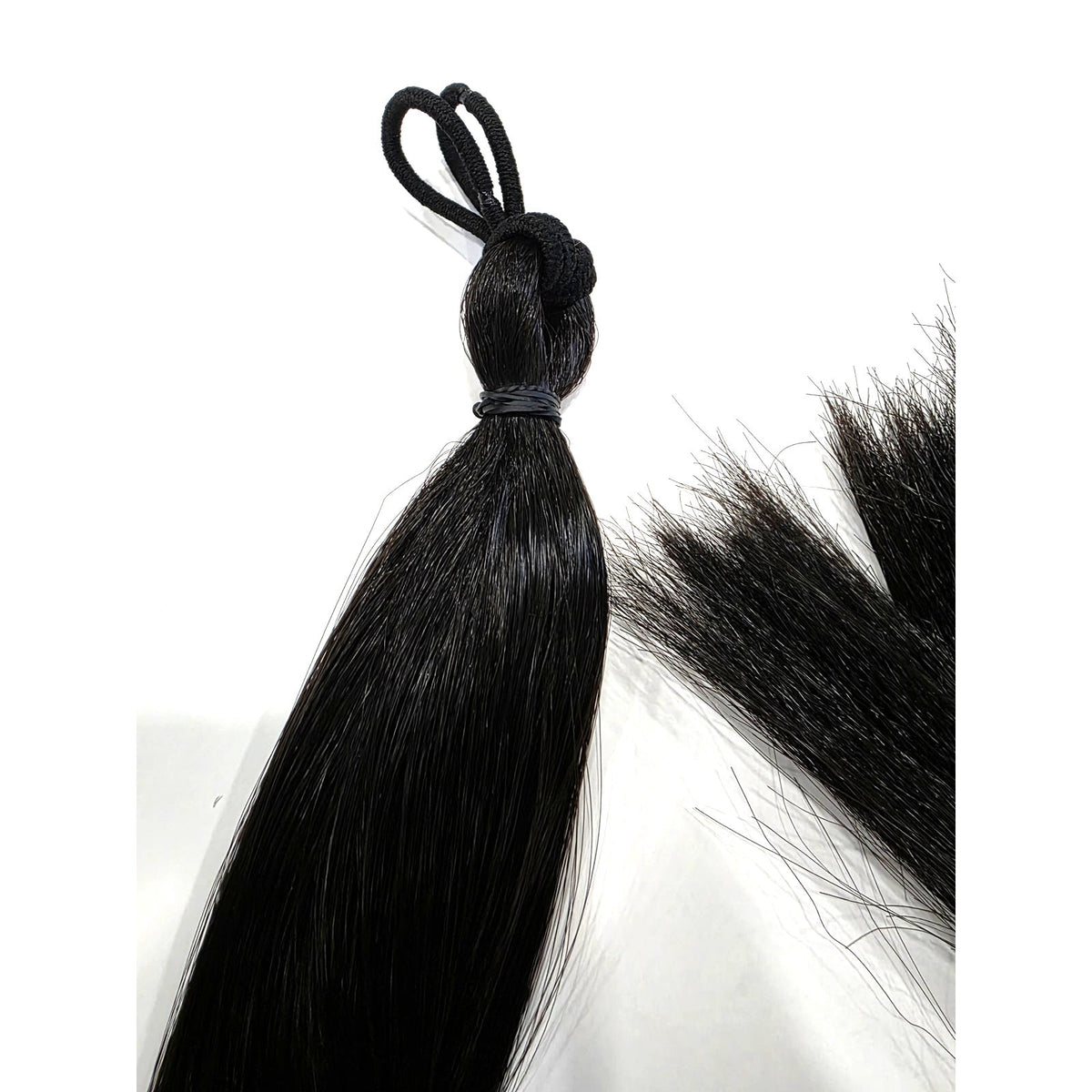 Darkest brown ponytail extension 24 inch, color 2 deep brunette straight synthetic hair fall