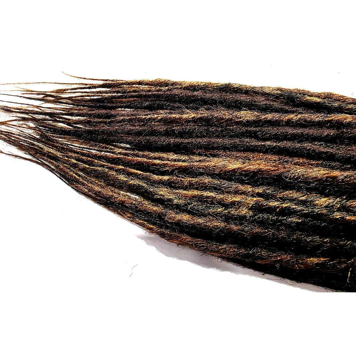 45 SE Single Ended Mix Dreads Dreadlocks Hair Extensions Brown Auburn
