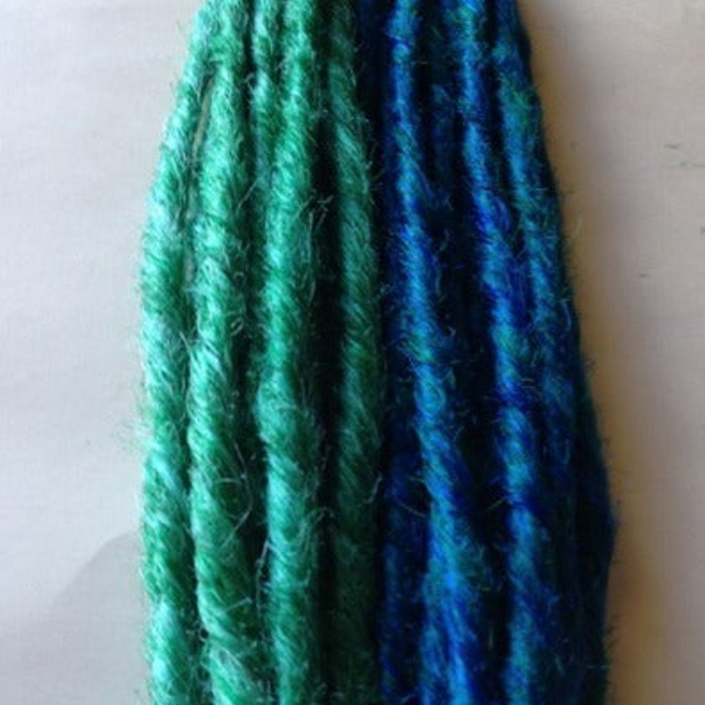 20 SE Blue and Green Dreads Dreadlocks Hair Extensions