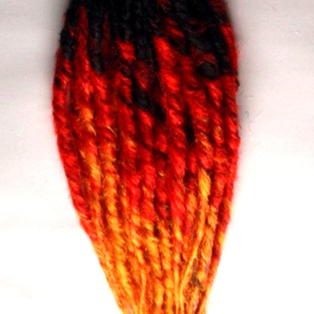 30 SE Single Ended Flame Fire Dreads Dreadlock Hair Extensions Red Orange Yellow