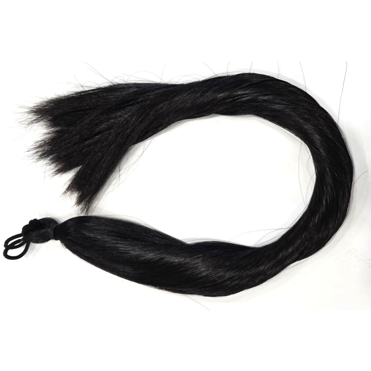 Darkest brown ponytail extension 24 inch, color 2 deep brunette straight synthetic hair fall