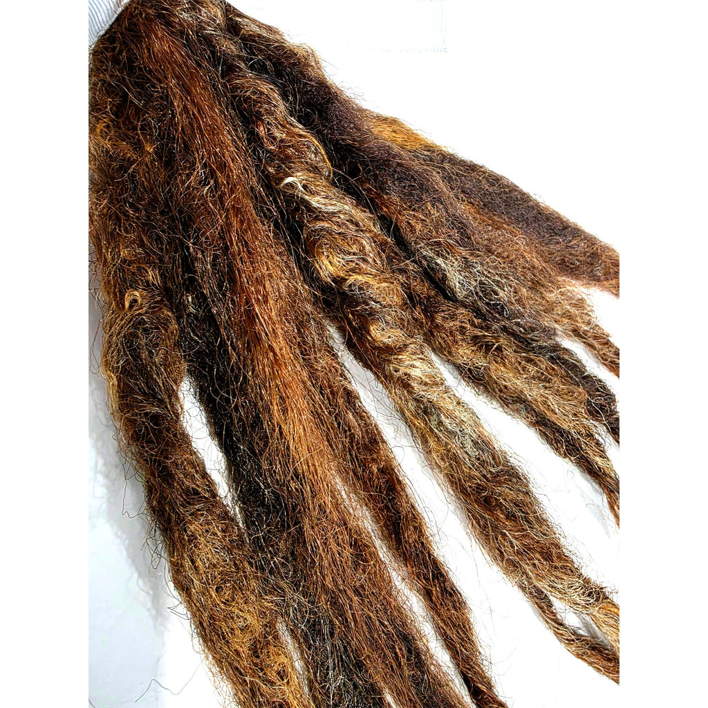 10 SE Single Ended Thick Knotty Brown Blend Dreads Dreadlock Hair Extensions