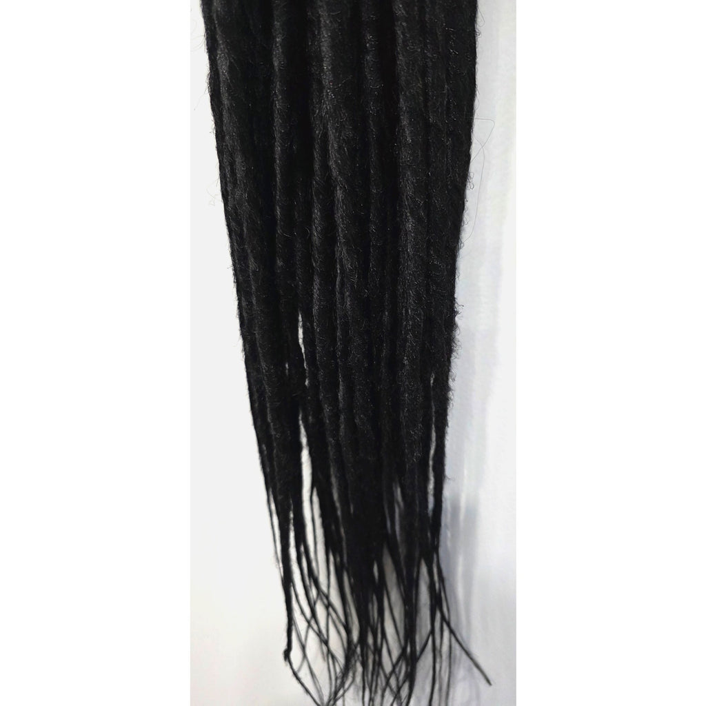 50 SE Single Ended Black #1 Synthetic Dreads Dreadlock Hair Extensions