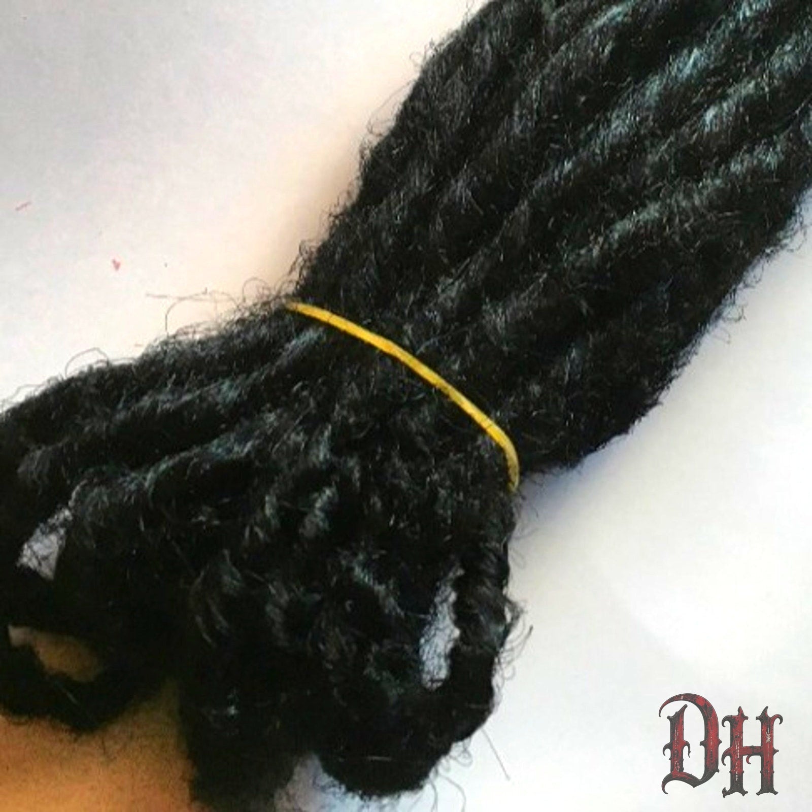 10 Black DE Double Ended Dreads Dreadlock Hair Extensions