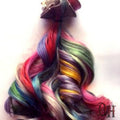 (10) Pastel Rainbow Human Hair Clip or Tape in Extensions