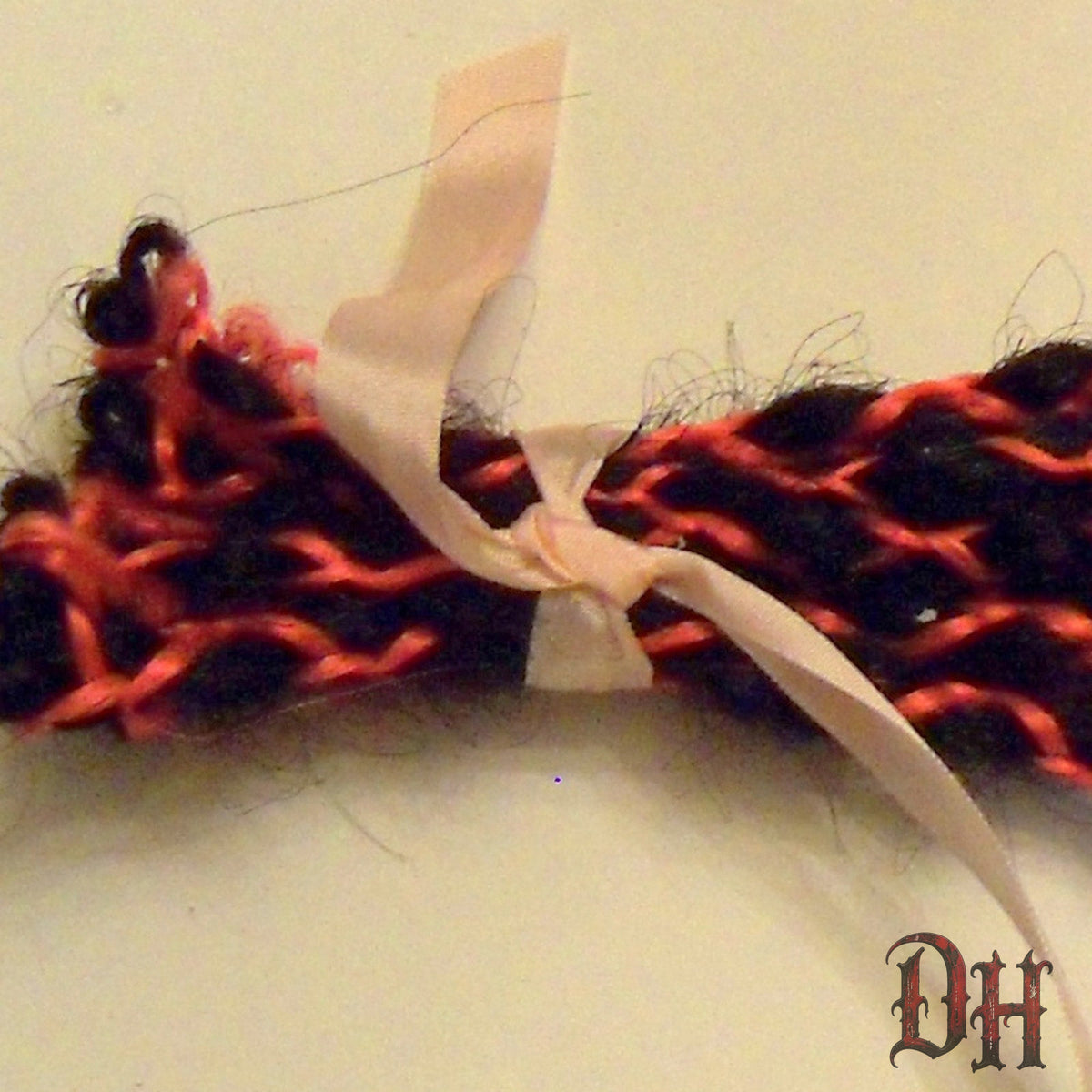 10 SE Single Ended Black Hot Pink Braids Dreads Hair Extensions