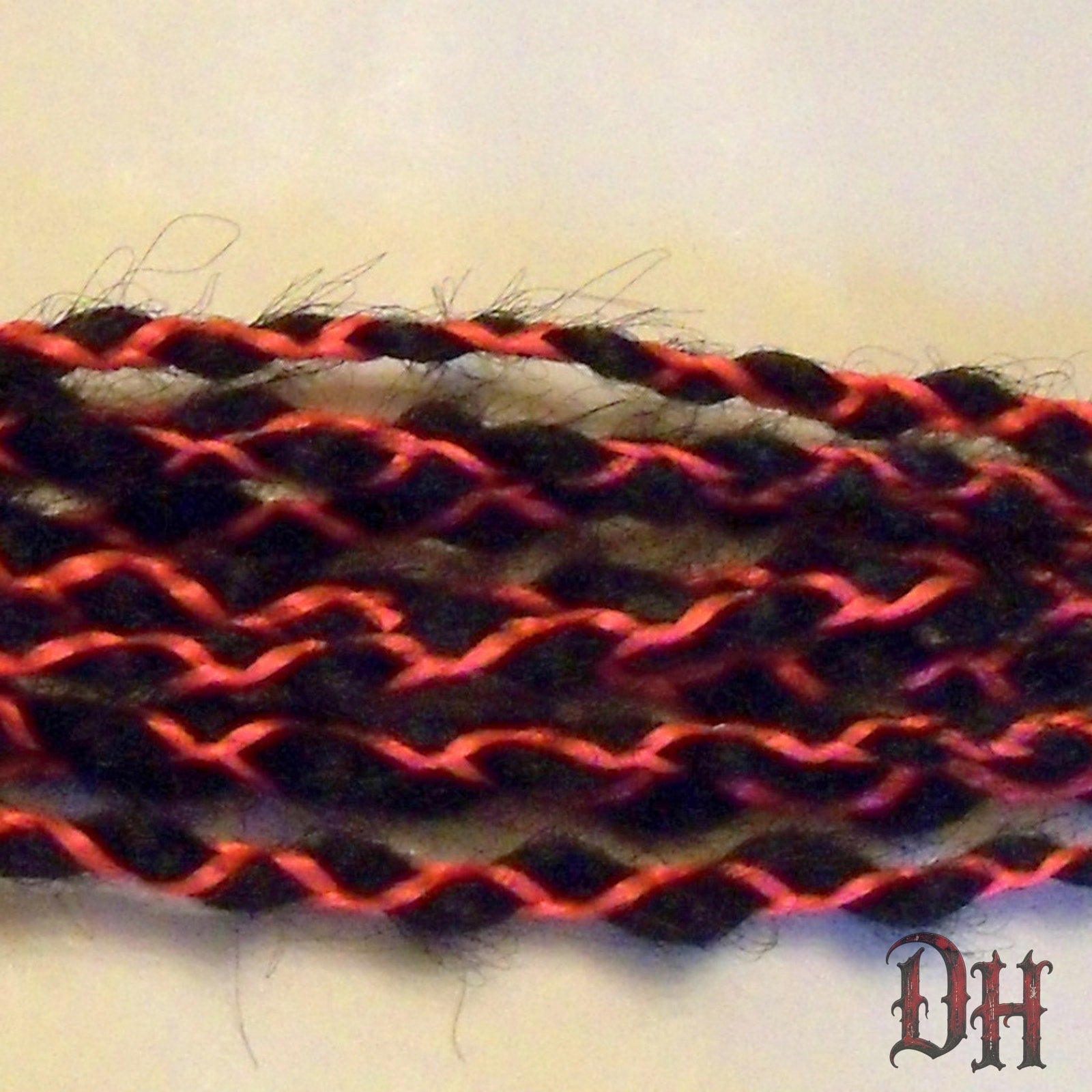 10 SE Single Ended Black Hot Pink Braids Dreads Hair Extensions