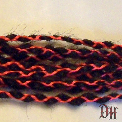 10 SE Single Ended Black Hot Pink Braids Dreads Hair Extensions