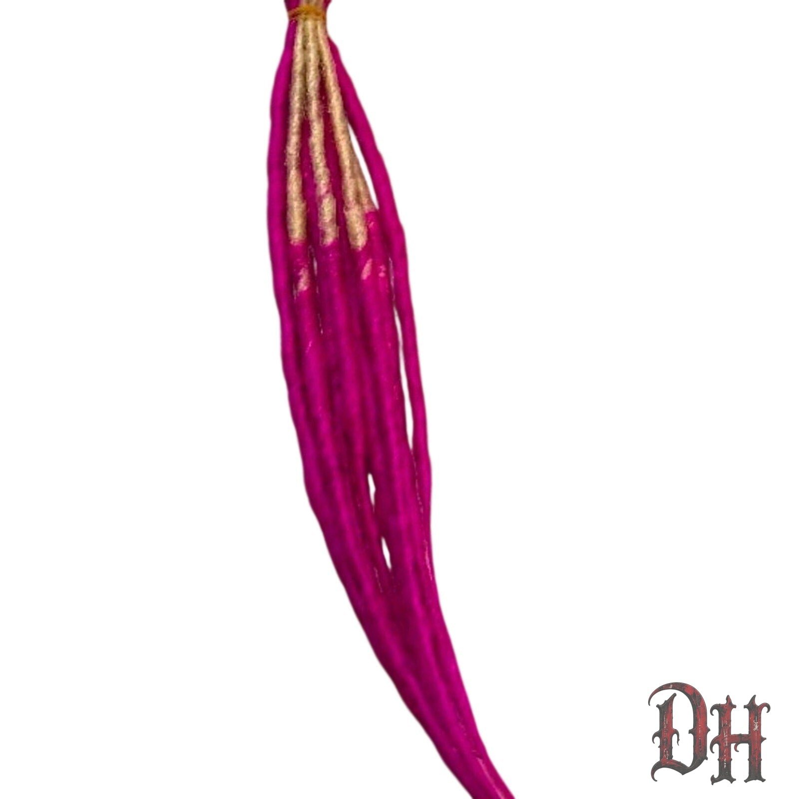 10 SE Single Ended Blonde Fuchsia Pink Rose Dreads Dreadlock Hair Extensions