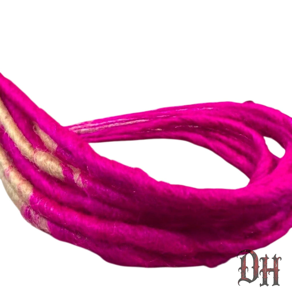 10 SE Single Ended Blonde Fuchsia Pink Rose Dreads Dreadlock Hair Extensions