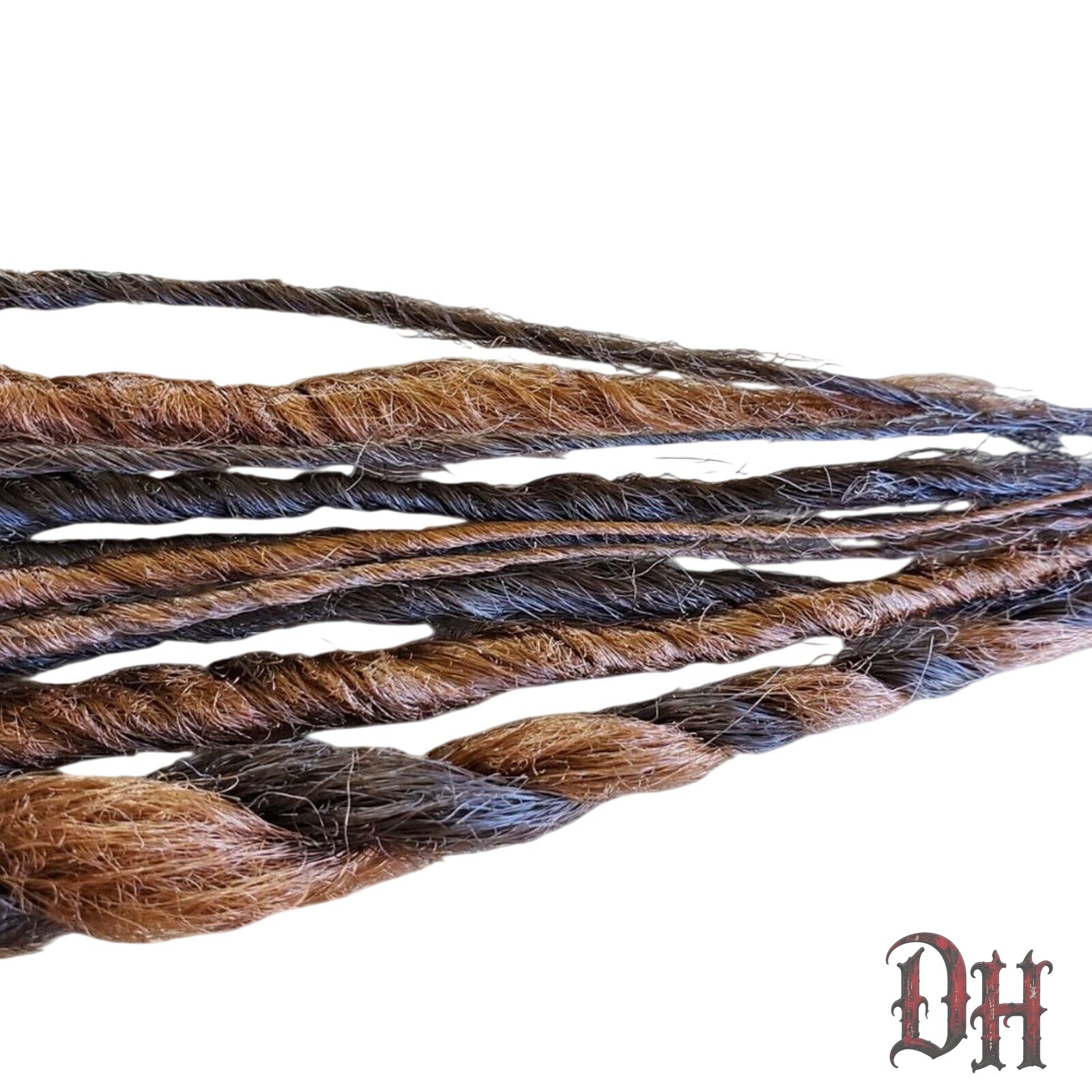 10 SE Single Ended Brown Mix Dreads Dreadlocks Hair Extensions