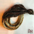 10 SE Single Ended Brown Ombre Knotty Dreads Dreadlock Hair Extension
