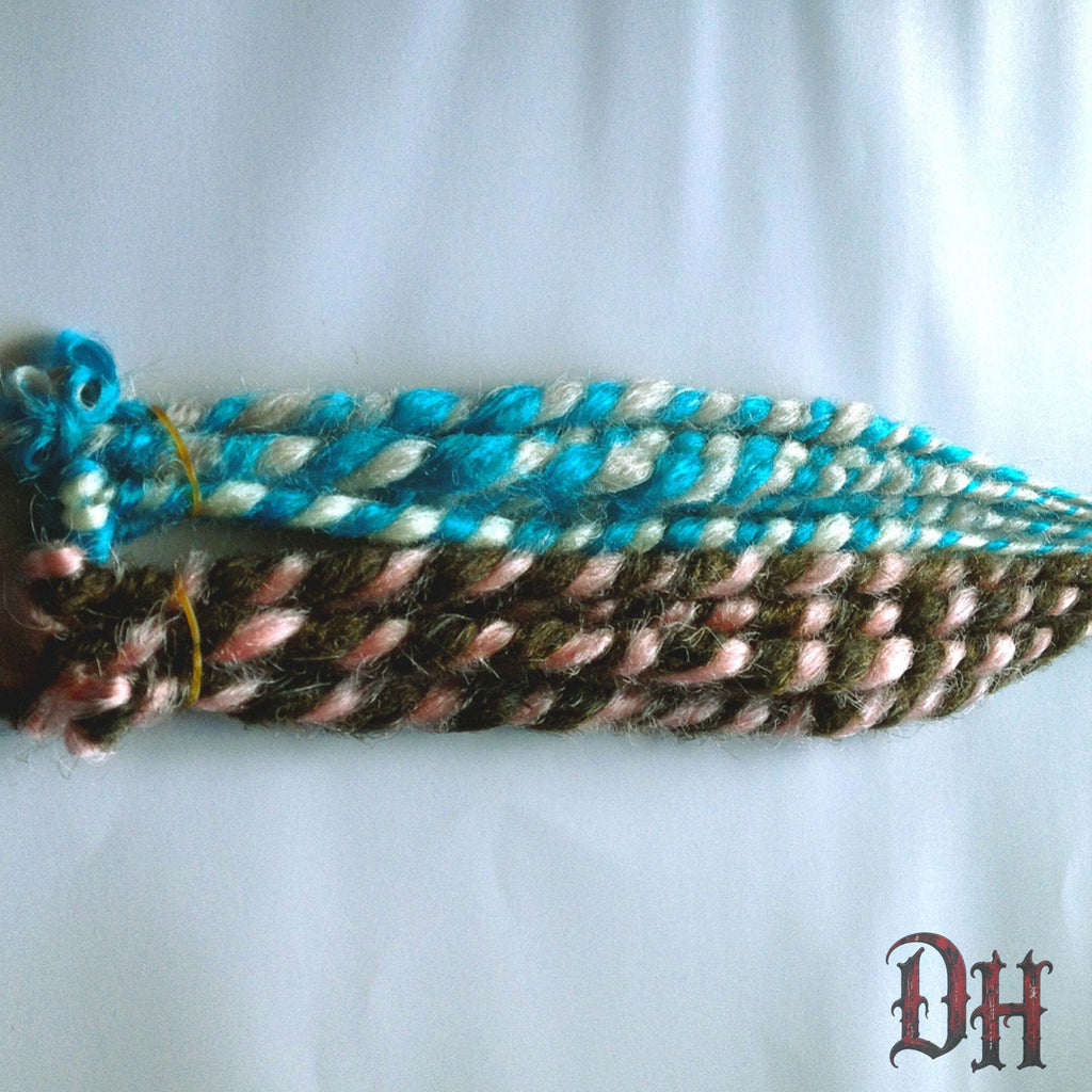 10 SE Single Ended Candy Cane Dreads Dreadlocks Hair Extensions