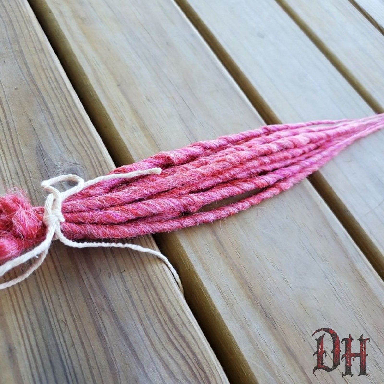 10 SE Single Ended Cupcake Pink Dreads Dreadlock Hair Extensions