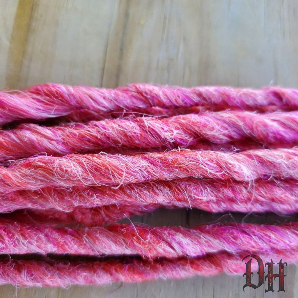 10 SE Single Ended Cupcake Pink Dreads Dreadlock Hair Extensions
