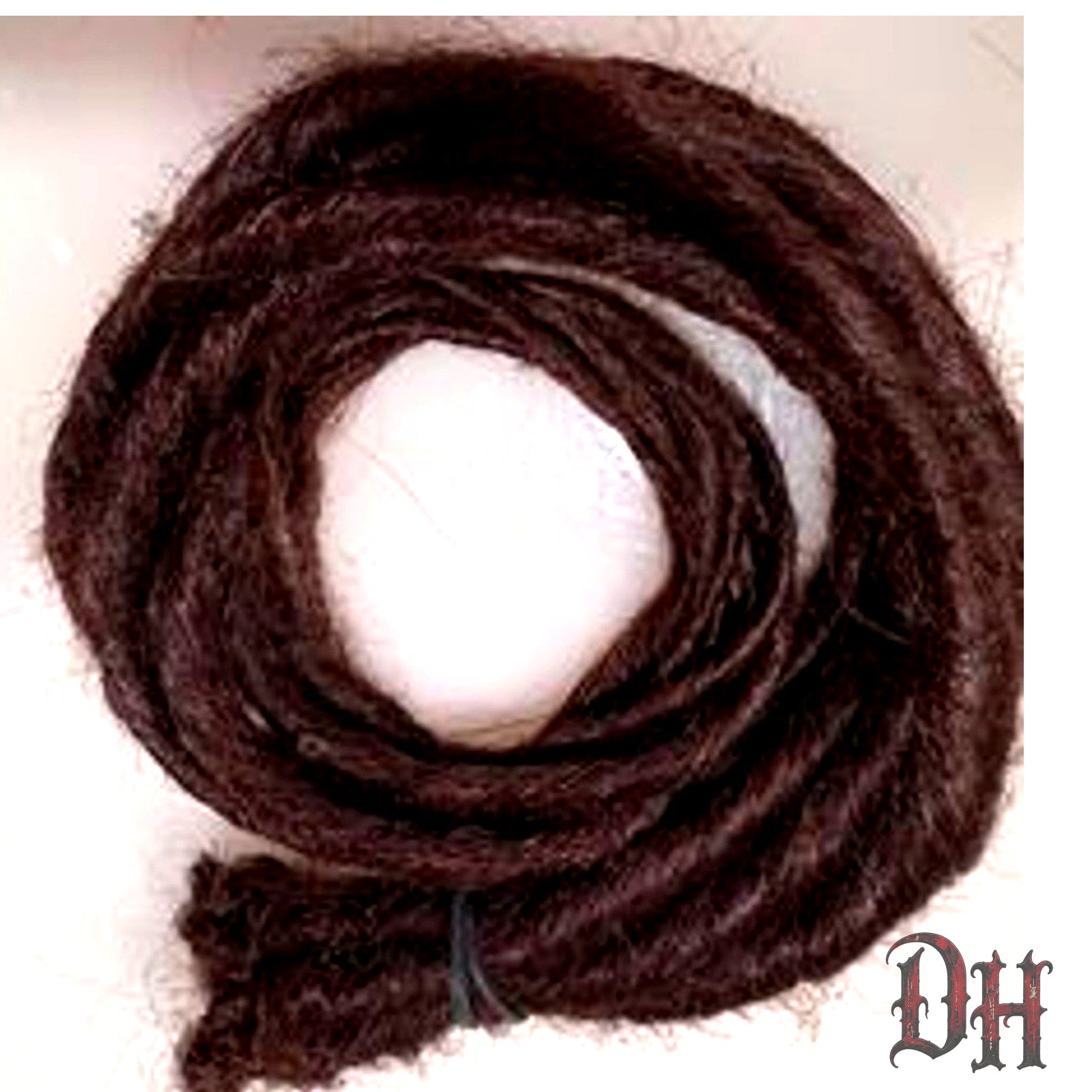 10 SE Single Ended Dark Auburn Dread Dreadlock Hair Extensions