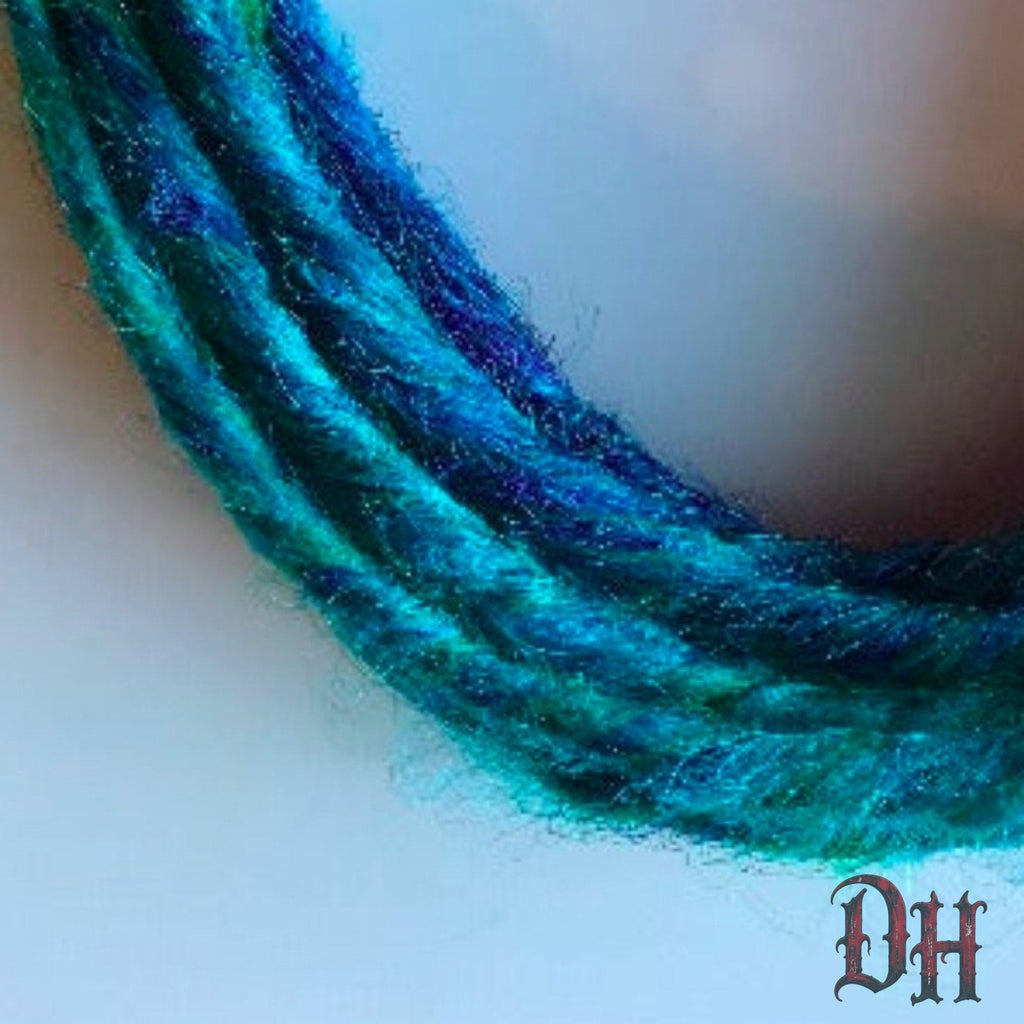 10 SE Single Ended Dark Blonde Teal Ombre Dread Dreadlock Hair Extensions