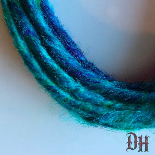 10 SE Single Ended Dark Blonde Teal Ombre Dread Dreadlock Hair Extensions