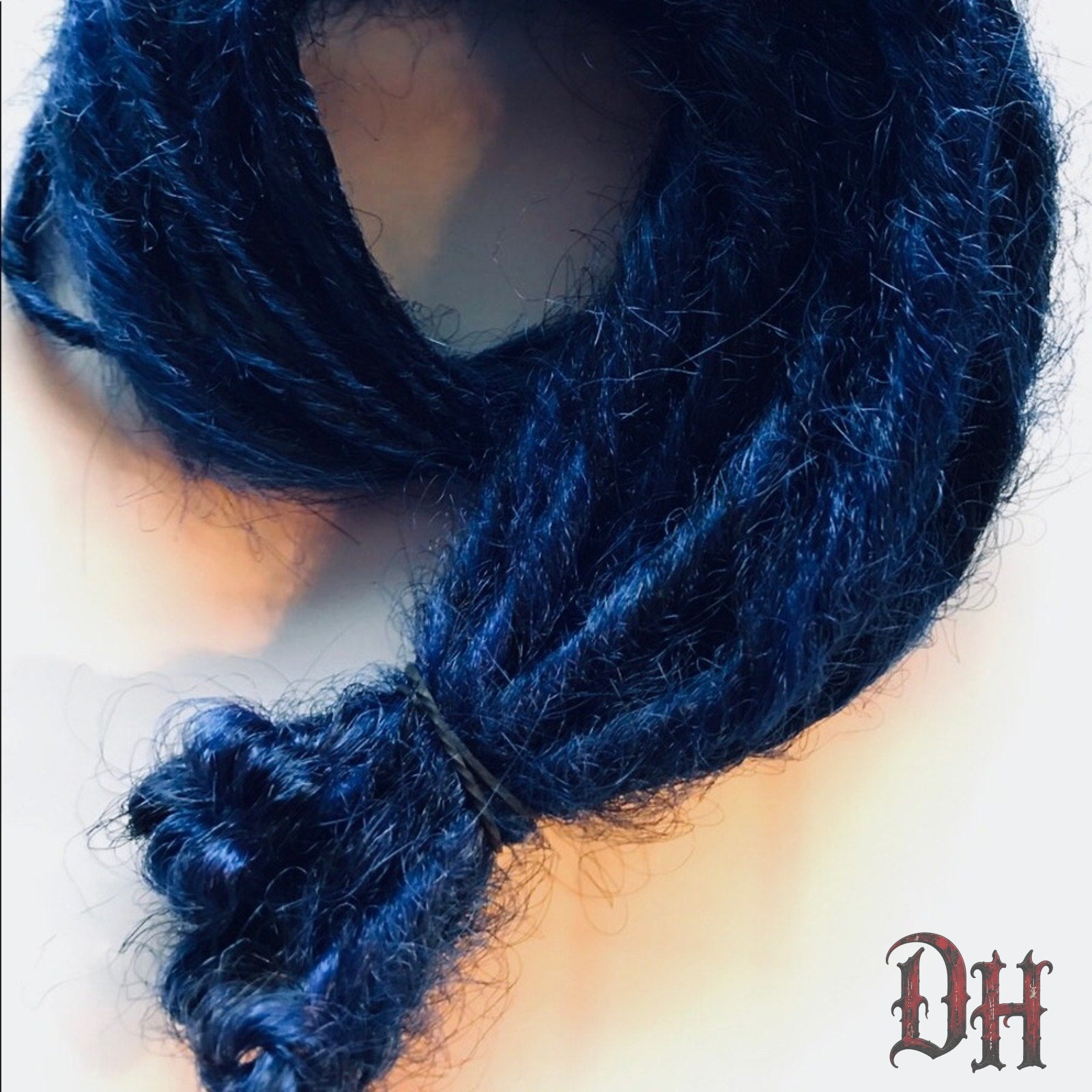 10 SE Single Ended Dark Blue Dreads Dreadlocks Hair Extensions