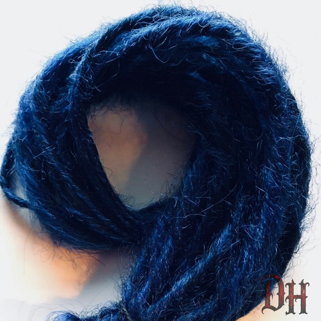10 SE Single Ended Dark Blue Dreads Dreadlocks Hair Extensions