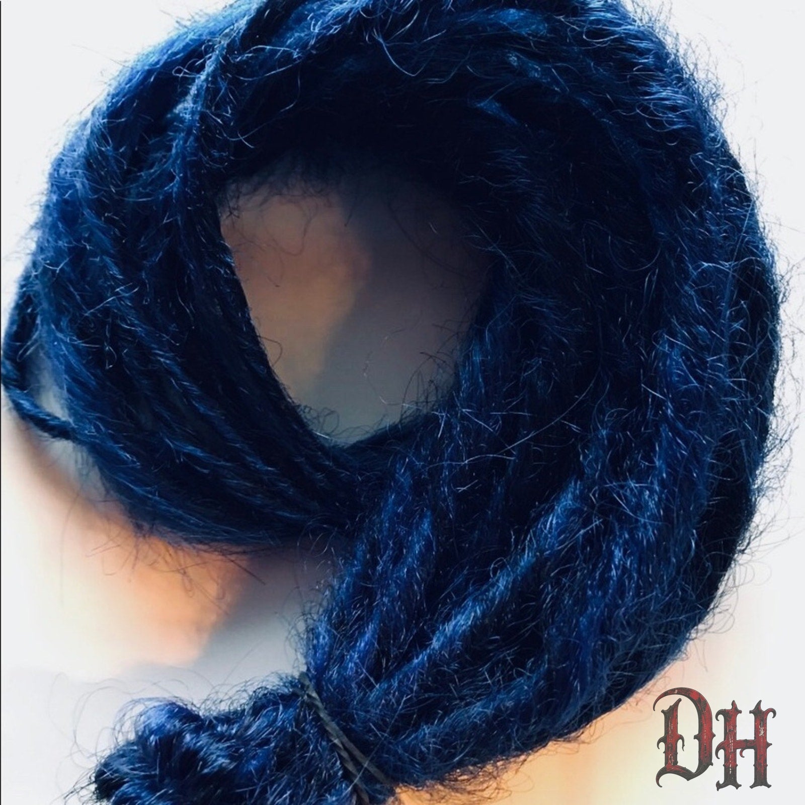 10 SE Single Ended Dark Blue Dreads Dreadlocks Hair Extensions