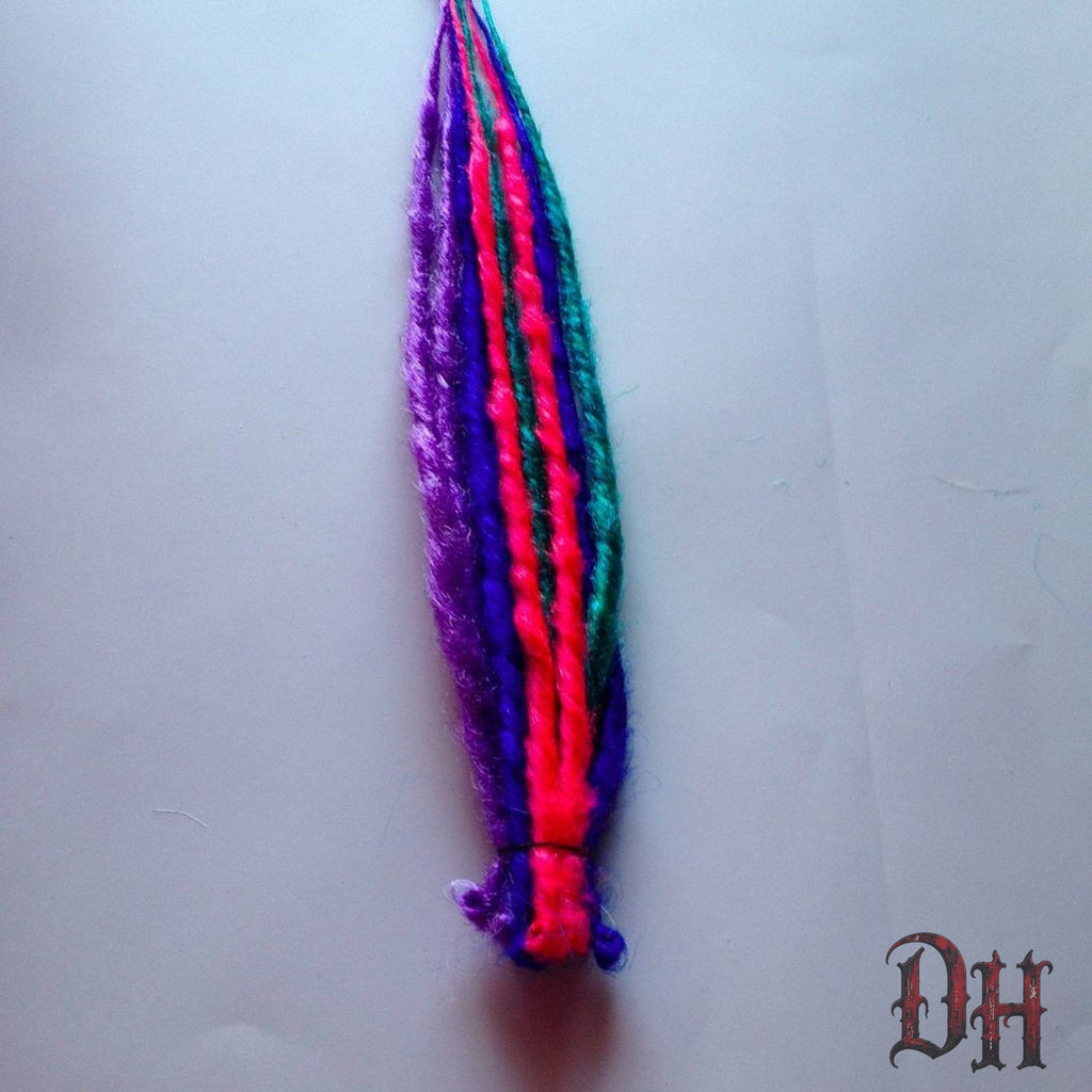 10 SE Single Ended Dreads Dreadlocks Hair Extensions Bright Colors