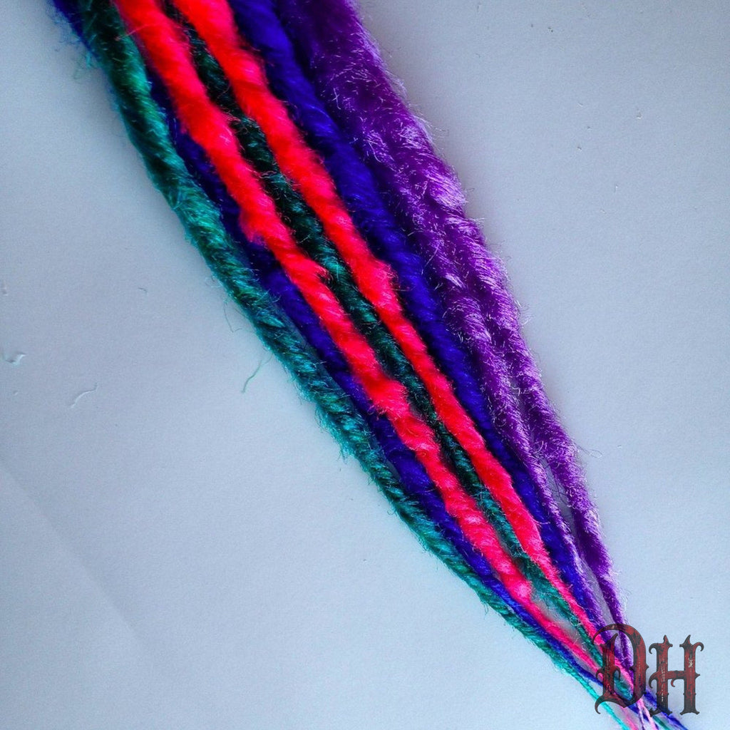 10 SE Single Ended Dreads Dreadlocks Hair Extensions Bright Colors