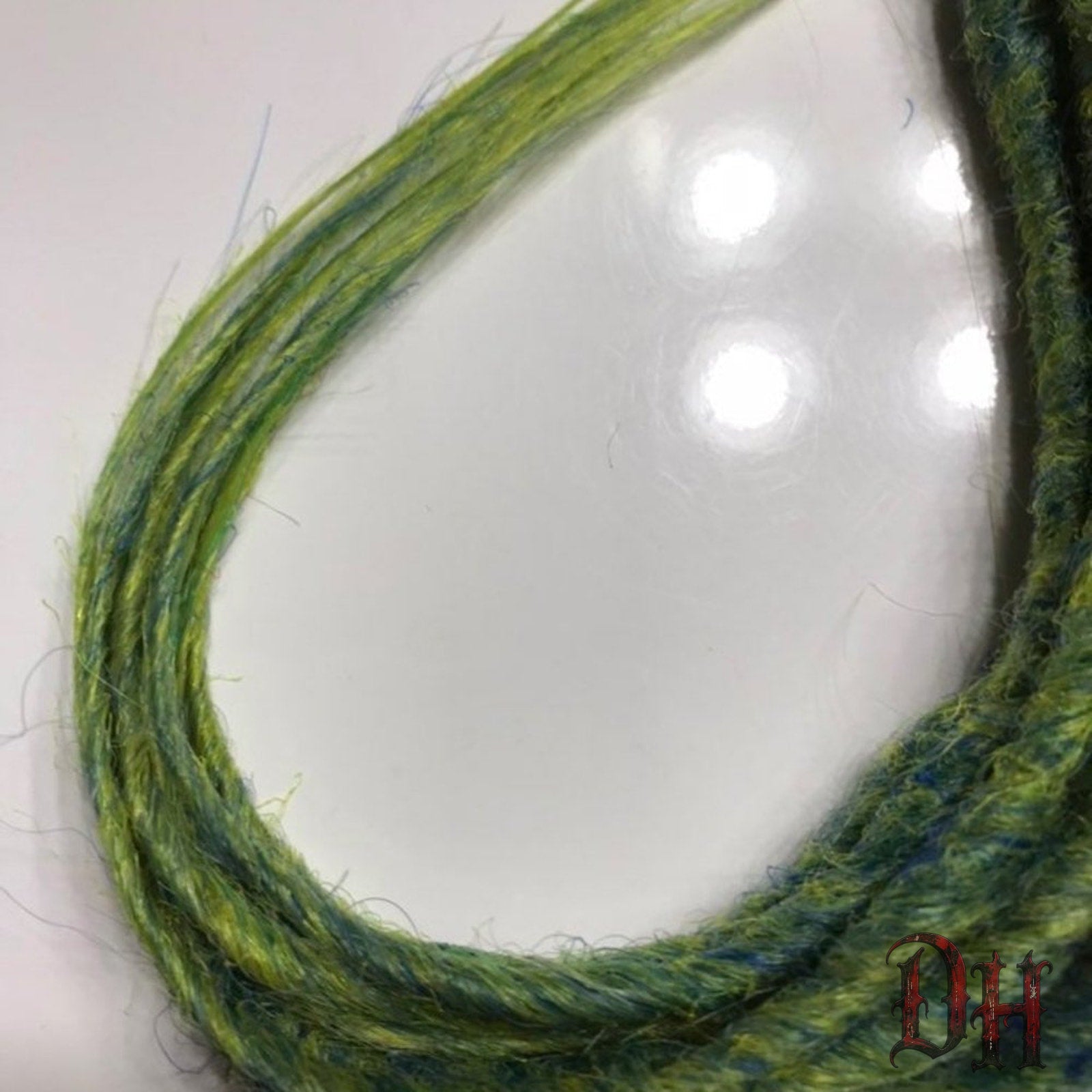 10 SE Single Ended Green Blend Dreads Dreadlock Hair Extensions