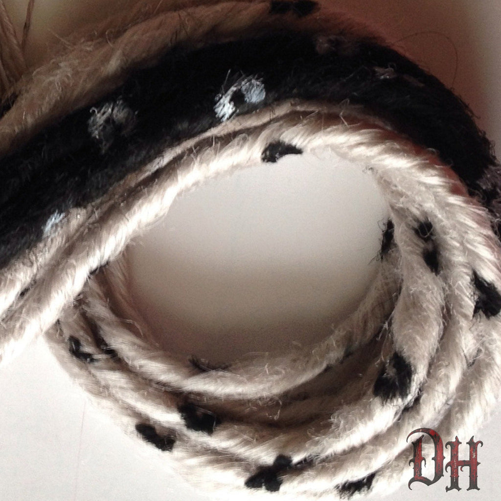10 SE Single Ended Leopard Print Hair Extension Dreads Dreadlocks Black and White