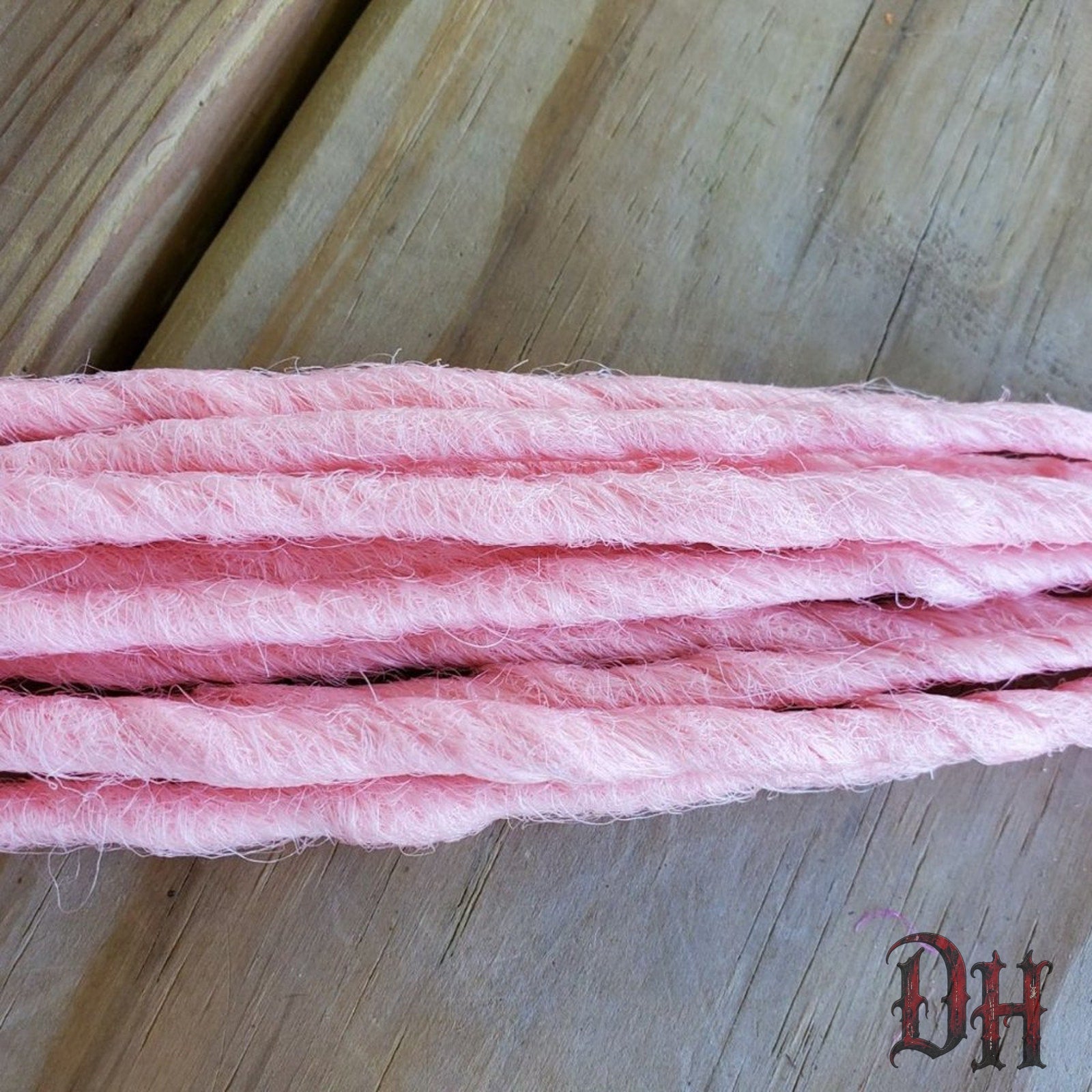 10 SE Single Ended Light Pink Dreads Dreadlock Hair Extensions