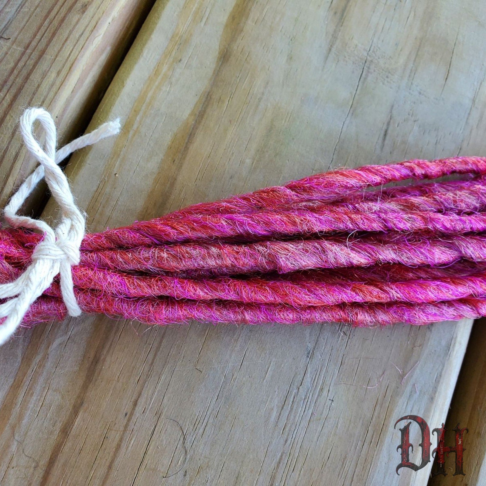 10 SE Single Ended Pink Dreads Dreadlock Hair Extensions