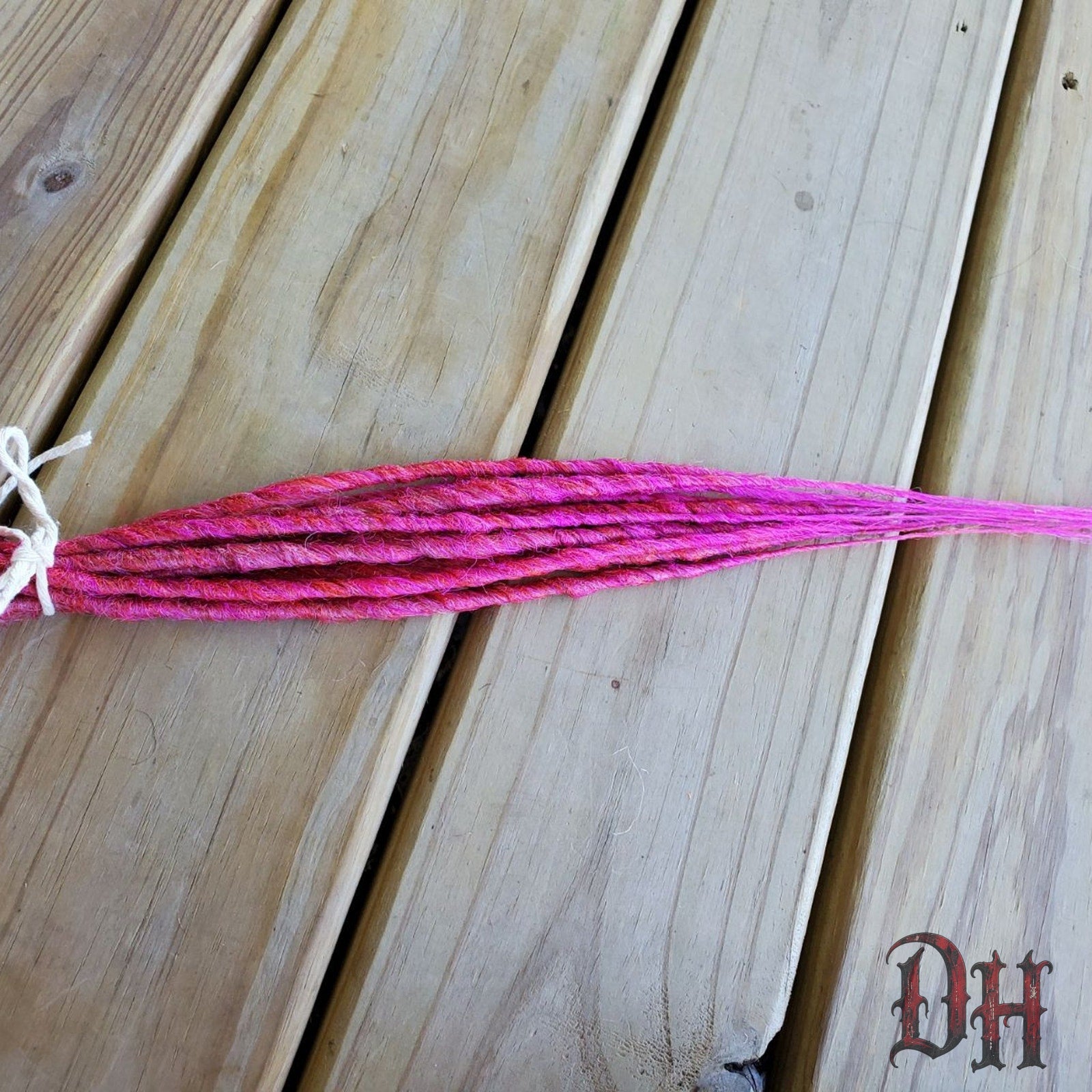 10 SE Single Ended Pink Dreads Dreadlock Hair Extensions