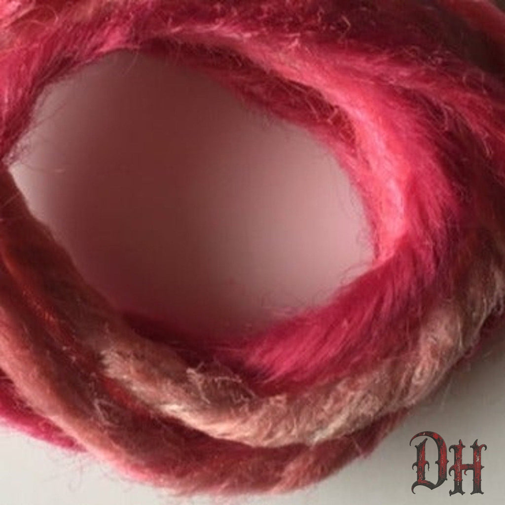 10 SE Single Ended Pink Mix Dreads Dreadlocks Hair Extensions