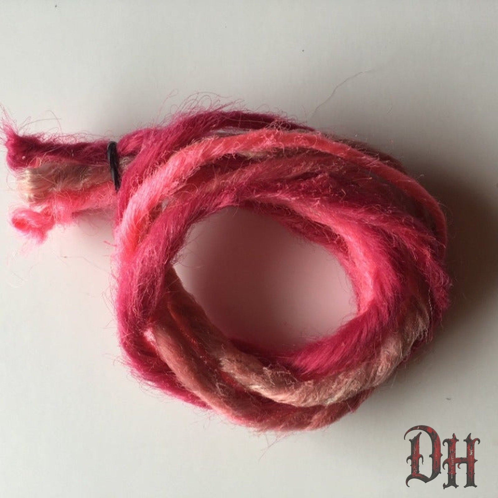 10 SE Single Ended Pink Mix Dreads Dreadlocks Hair Extensions