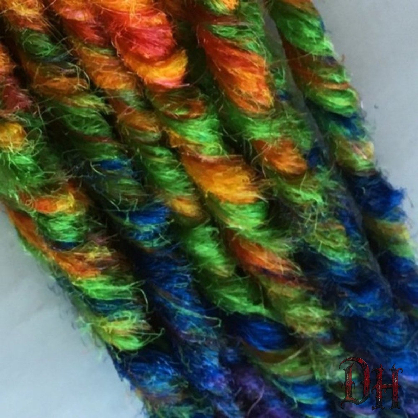 10 SE Single Ended Rainbow Ombre Dreads Dreadlocks Hair Extensions