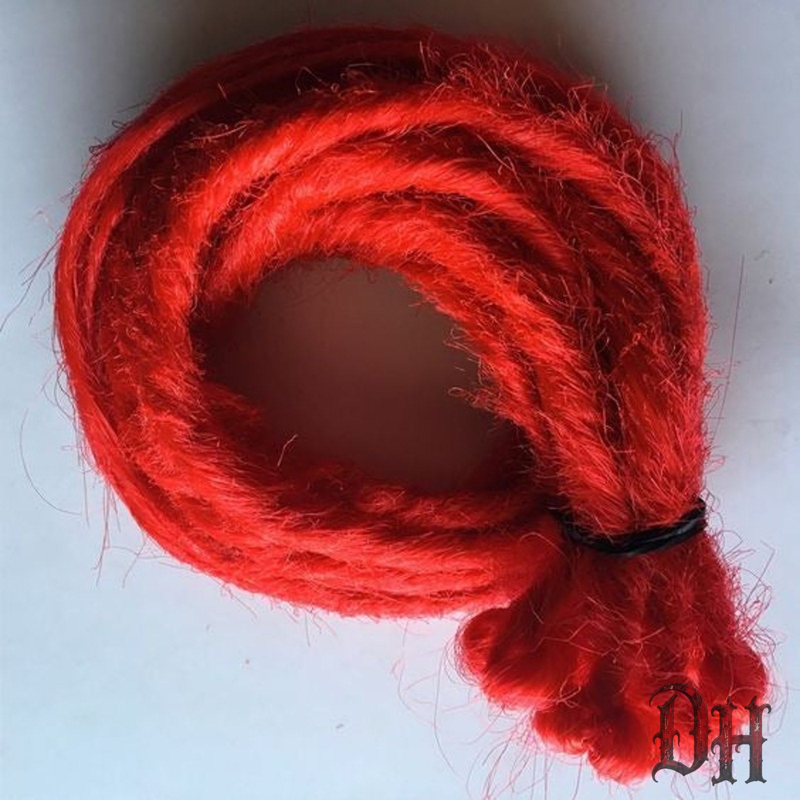 10 SE Single Ended Red Dreads Dreadlocks Hair Extensions
