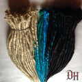 100 SE Single Ended Synthetic Dreads Dreadlock Hair Extensions Black Blonde Blue