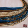 100 SE Single Ended Teal Blonde Synthetic Dreads Dreadlocks Hair Extensions