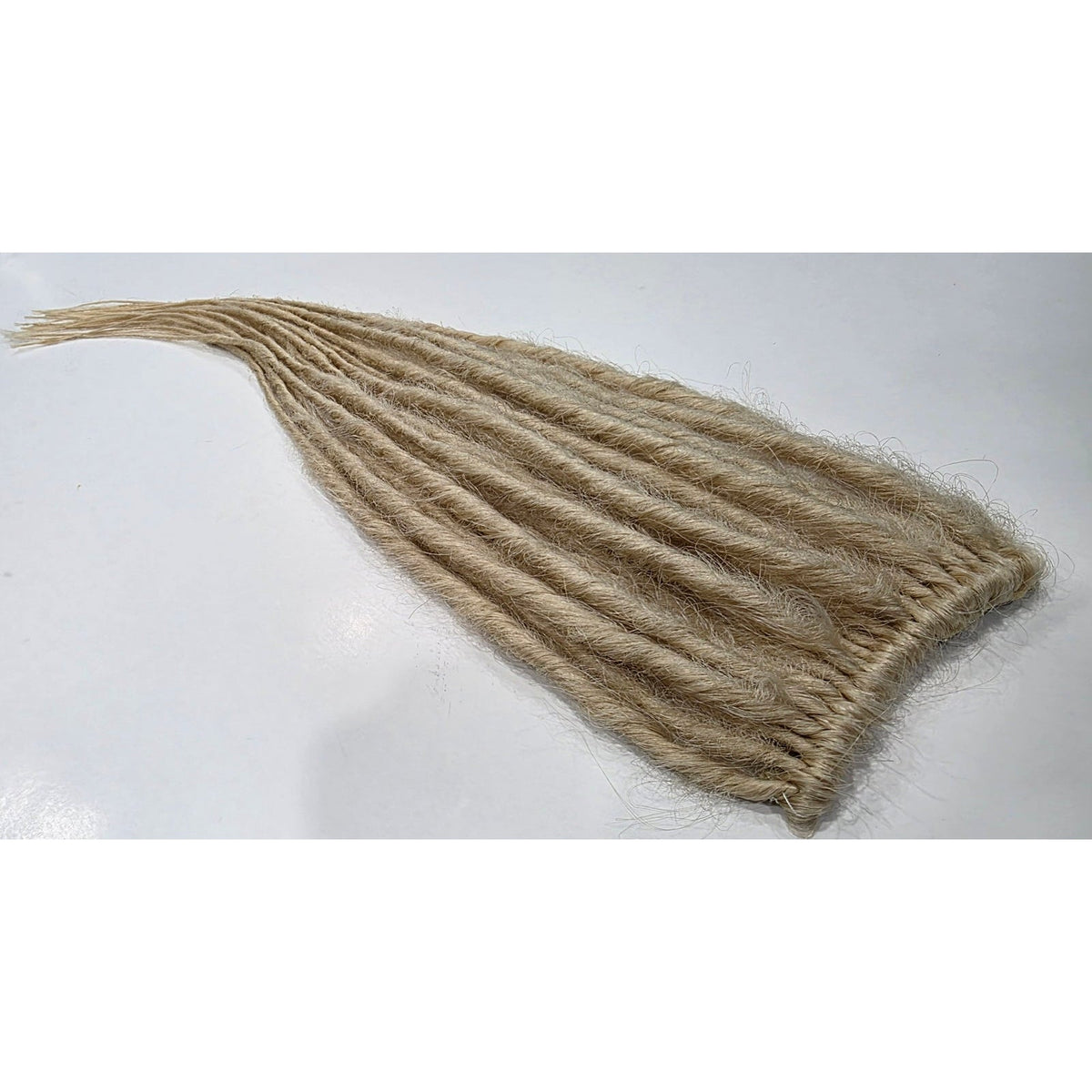 20 clip in synthetic dreadlocks – platinum blonde dreads on handmade weft, 2 clips