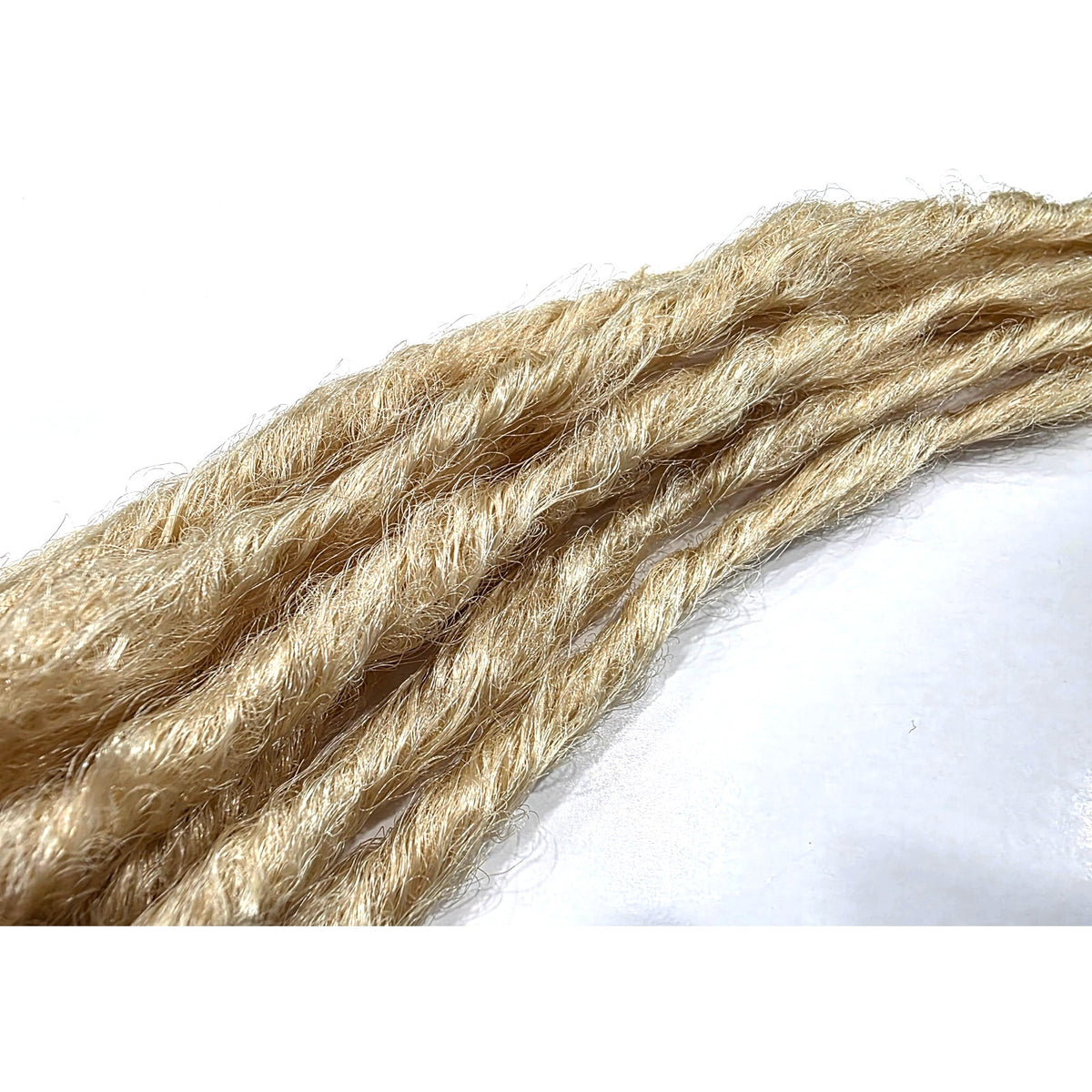 10 SE Single Ended Knotty Light Blonde Synthetic Dread Dreadlock Hair Extensions
