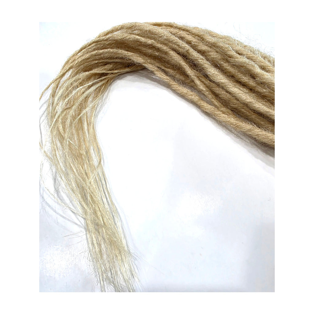 30 SE Single Ended Platinum Blonde Dread Dreadlock Hair Extensions Long Ends