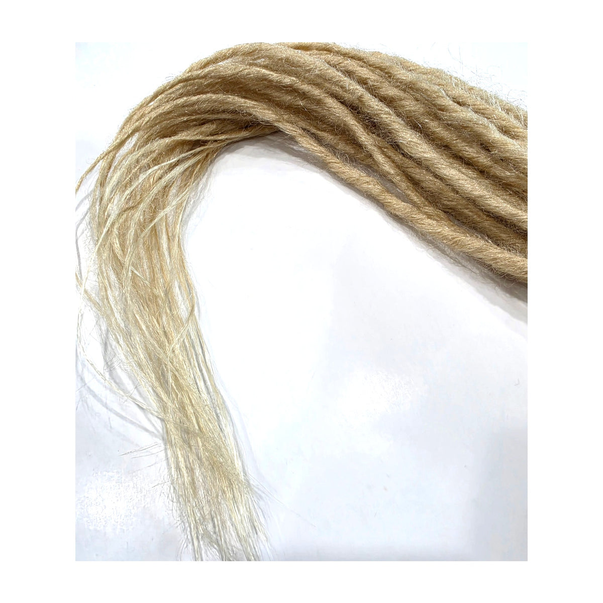 30 SE Single Ended Platinum Blonde Dread Dreadlock Hair Extensions Long Ends