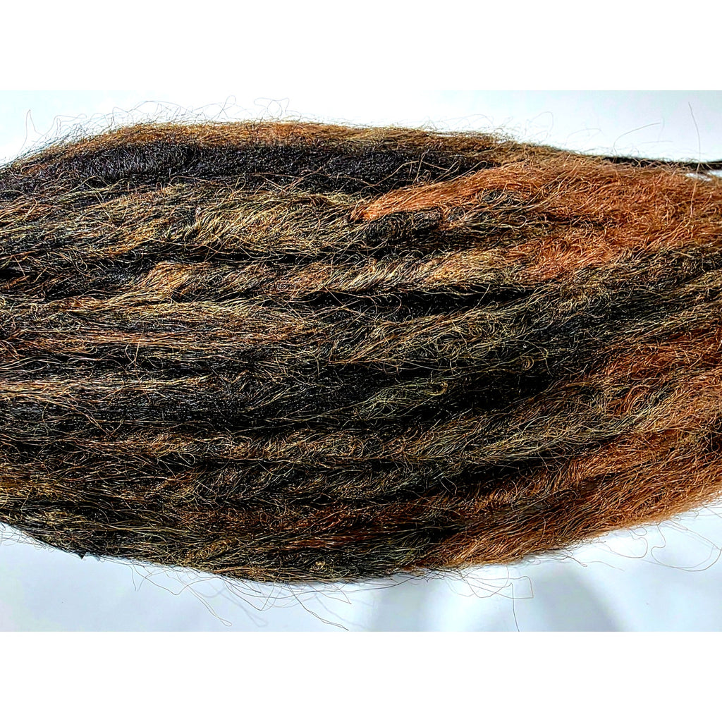 50 SE Single Ended Synthetic Dreads Brown Auburn Blonde Knotty Natural Style