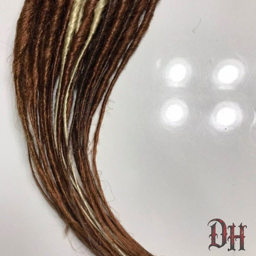15 SE Single Ended Blonde Auburn Dreads Dreadlocks Hair Extensions