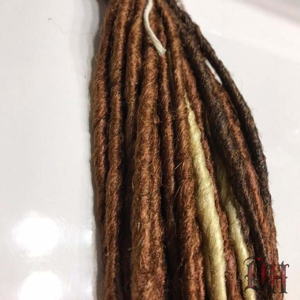 15 SE Single Ended Blonde Auburn Dreads Dreadlocks Hair Extensions