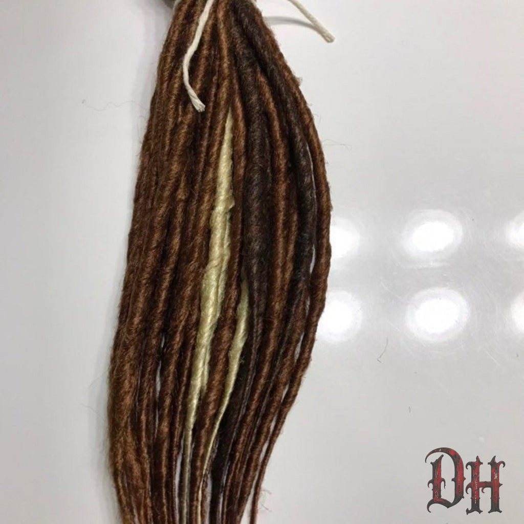 15 SE Single Ended Blonde Auburn Dreads Dreadlocks Hair Extensions