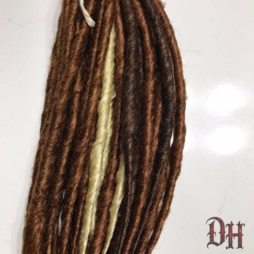 15 SE Single Ended Blonde Auburn Dreads Dreadlocks Hair Extensions
