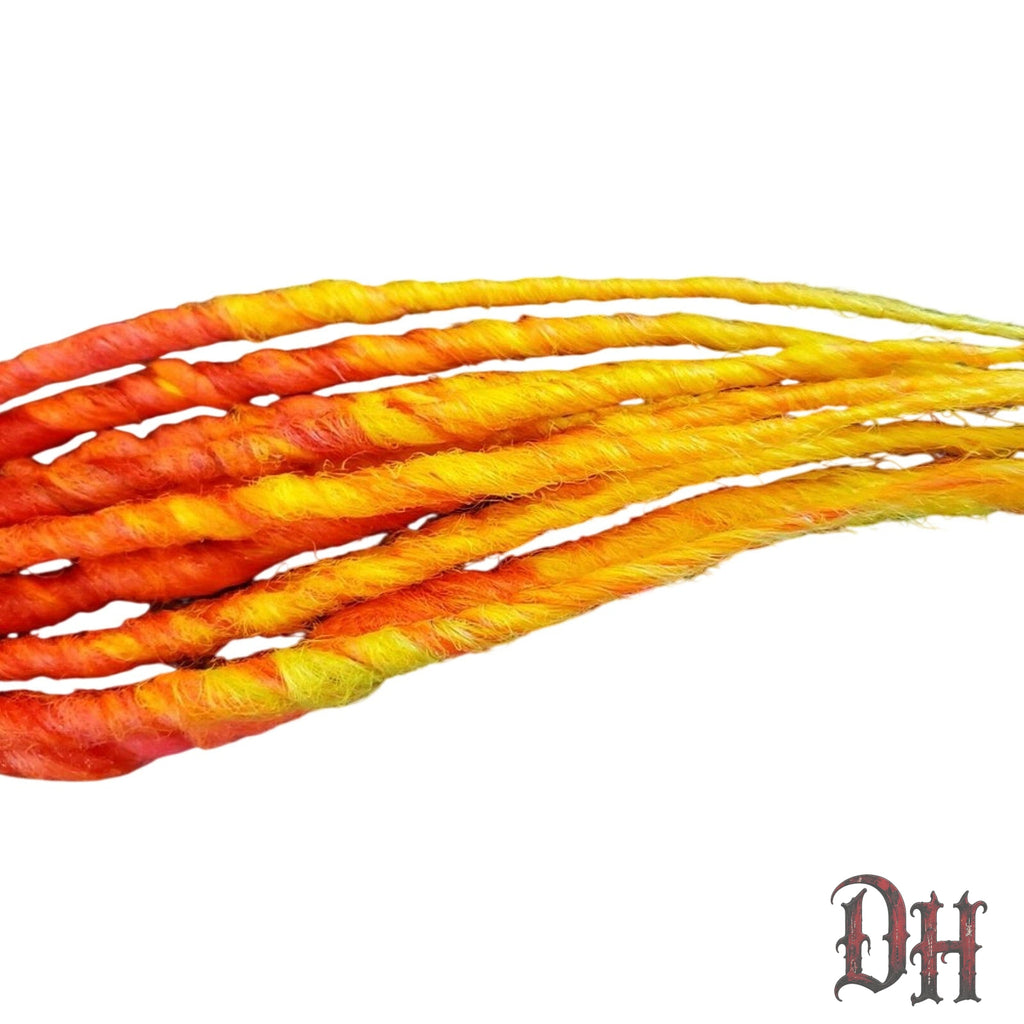 15 SE Single Ended Fire Flame Dreads Dreadlocks Hair Extension NEW